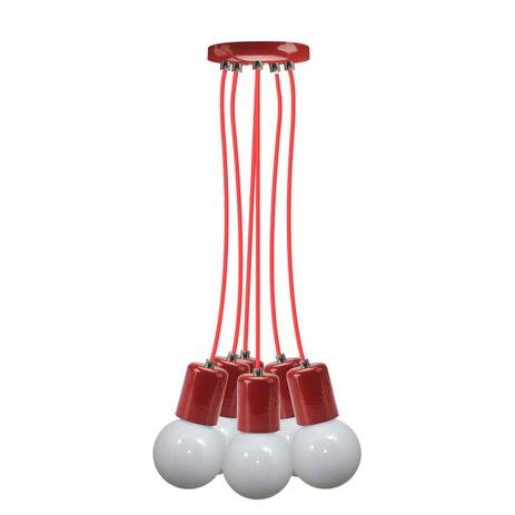 Pendente Uno Colors Multi Cromalux Vermelho Menor preço em Pendente Uno Colors Multi Cromalux Vermelho
