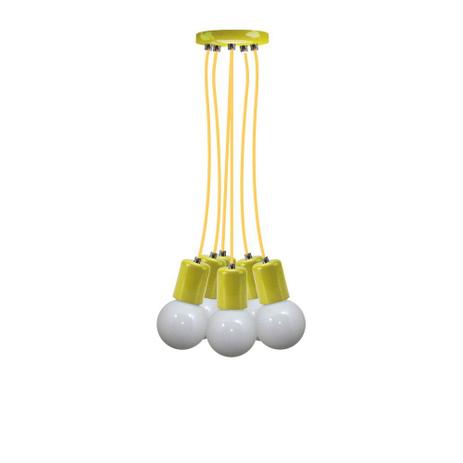 Pendente Uno Colors Multi em Alumínio Amarelo - Cromalux Menor preço em Pendente Uno Colors Multi em Alumínio Amarelo - Cromalux