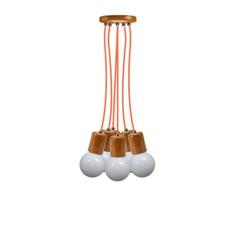 Pendente Uno Colors Multi em Alumínio Laranja - Cromalux Menor preço em Pendente Uno Colors Multi em Alumínio Laranja - Cromalux