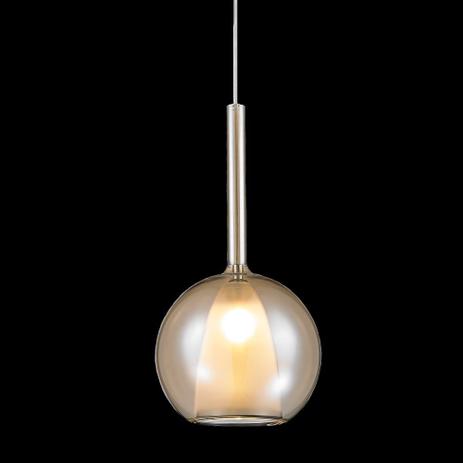 Pendente Vidro Bola Mesa de Jantar Broom 1L G9 Vidro Ambar - Chandelie Menor preço em Pendente Vidro Bola Mesa de Jantar Broom 1L G9 Vidro Ambar - Chandelie