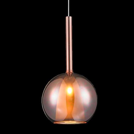 Pendente Vidro Bola Mesa de Jantar Broom 1L G9 Vidro Cobre - Chandelie Menor preço em Pendente Vidro Bola Mesa de Jantar Broom 1L G9 Vidro Cobre - Chandelie