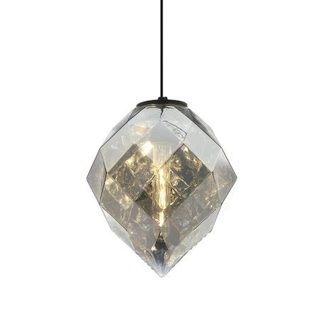 Pendente Vidro Cromado com Metal Preto 1xE27 40w Ø25x30cm New Line - NL-PD1189-CR Menor preço em Pendente Vidro Cromado com Metal Preto 1xE27 40w Ø25x30cm New Line - NL-PD1189-CR