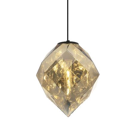 Pendente Vidro Dourado com Metal Preto 1xE27 40w Ø25x30cm New Line - NL-PD1189-DO Menor preço em Pendente Vidro Dourado com Metal Preto 1xE27 40w Ø25x30cm New Line - NL-PD1189-DO