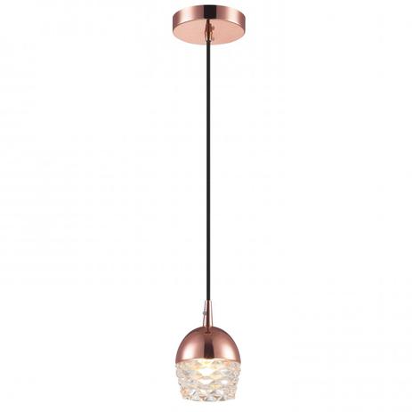 Pendente Vidro e 1 Lâmpada PE-038/1.10 Isadora Design Ouro Rose Menor preço em Pendente Vidro e 1 Lâmpada PE-038/1.10 Isadora Design Ouro Rose