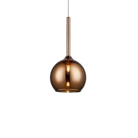 Pendente Vidro e Metal cor Cobre Detalhe Marrom G9 - New line Menor preço em Pendente Vidro e Metal cor Cobre Detalhe Marrom G9 - New line