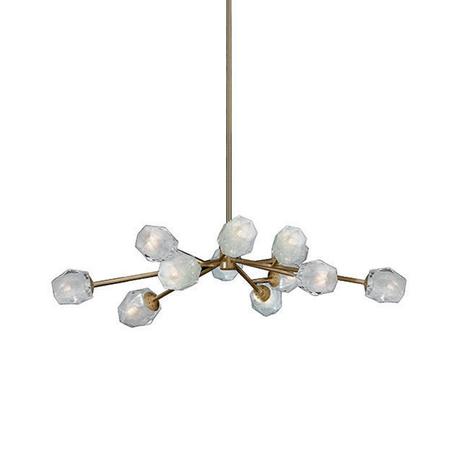 Pendente Vidro Transparente com Metal em Bronze 12xG9 40w 96x105cm New Line - NL-PD1173 Menor preço em Pendente Vidro Transparente com Metal em Bronze 12xG9 40w 96x105cm New Line - NL-PD1173