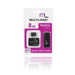 Pendrive 3 em 1 multilaser micro sd + cartão sd + pendrive 8gb mc058 Menor preço em Pendrive 3 em 1 multilaser micro sd + cartão sd + pendrive 8gb mc058