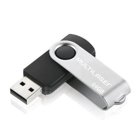 Pendrive 64GB TWIST Preto - Multilaser Menor preço em Pendrive 64GB TWIST Preto - Multilaser