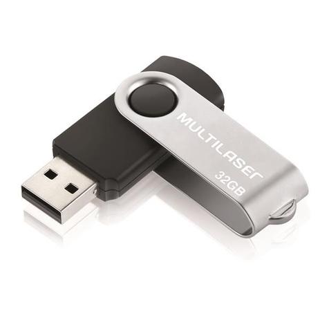 Pendrive Multilaser TWIST Preto 32GB - PD589 Menor preço em Pendrive Multilaser TWIST Preto 32GB - PD589