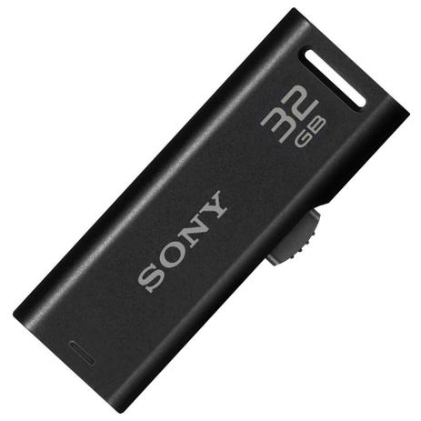 Pendrive sony retratil preto - 32gb Menor preço em Pendrive sony retratil preto - 32gb
