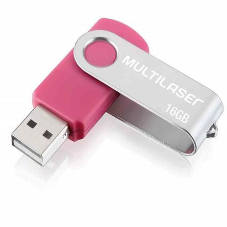 Pendrive Twist 16gb Multilaser Rosa - Pd688 Menor preço em Pendrive Twist 16gb Multilaser Rosa - Pd688