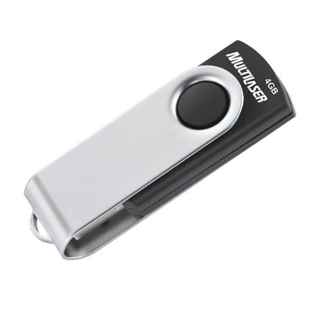 Pendrive twist 4gb usb2.0 pt/prata pd586 multilaser Menor preço em Pendrive twist 4gb usb2.0 pt/prata pd586 multilaser