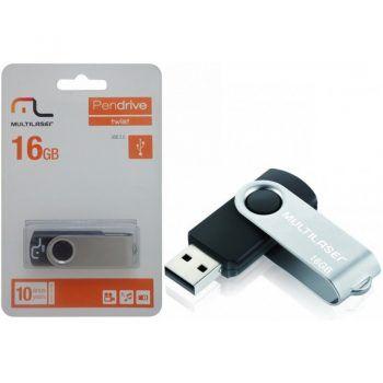 Pendrive Twist Preto 16GB - PD588 - Multilaser Menor preço em Pendrive Twist Preto 16GB - PD588 - Multilaser