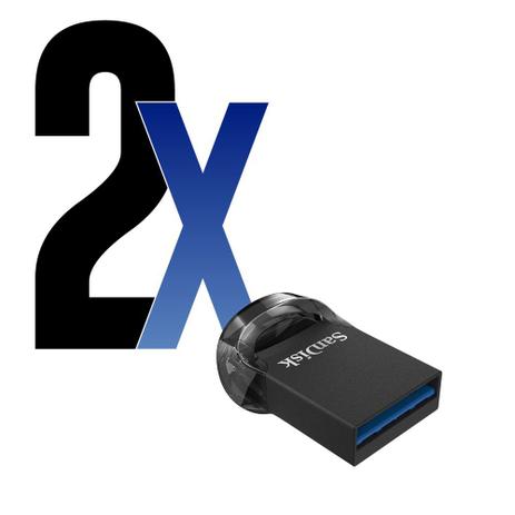 PenDrive USB3.1 FlashDrive UltraFit 130MB/s 32GB Sandisk 2Un - San Disk Menor preço em PenDrive USB3.1 FlashDrive UltraFit 130MB/s 32GB Sandisk 2Un - San Disk