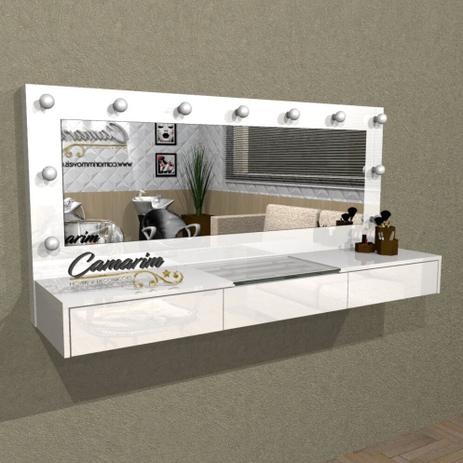 Penteadeira Camarim 1,50 m Profissional Para Salão e MakeUp Suspensa com 3 Gaveta - PE11 - Camarim móveis Menor preço em Penteadeira Camarim 1,50 m Profissional Para Salão e MakeUp Suspensa com 3 Gaveta - PE11 - Camarim móveis