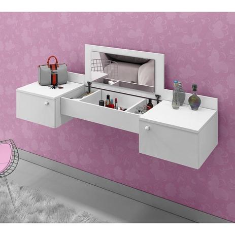 Menor preço em Penteadeira Camarim Mille com Espelho Branco Milani Movelaria