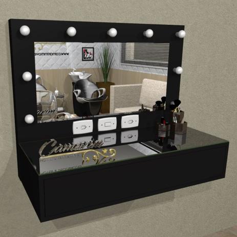 Penteadeira Camarim Profissional Para Salão e MakeUp Suspensa com 1 Gaveta - PE32 - Camarim móveis Menor preço em Penteadeira Camarim Profissional Para Salão e MakeUp Suspensa com 1 Gaveta - PE32 - Camarim móveis