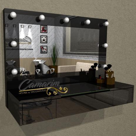 Penteadeira Camarim Profissional Para Salão e MakeUp Suspensa com 3 Gaveta - PE02 - Camarim móveis Menor preço em Penteadeira Camarim Profissional Para Salão e MakeUp Suspensa com 3 Gaveta - PE02 - Camarim móveis