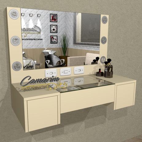 Penteadeira Camarim Profissional Para Salão e MakeUp Suspensa com 3 Gaveta - PE33 - Camarim móveis Menor preço em Penteadeira Camarim Profissional Para Salão e MakeUp Suspensa com 3 Gaveta - PE33 - Camarim móveis