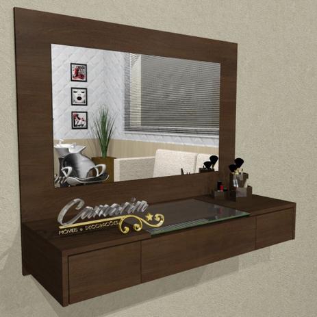 Penteadeira Profissional Para Salão e MakeUp Suspensa com 3 Gavetas - PE09 TABACO - Camarim móveis Menor preço em Penteadeira Profissional Para Salão e MakeUp Suspensa com 3 Gavetas - PE09 TABACO - Camarim móveis