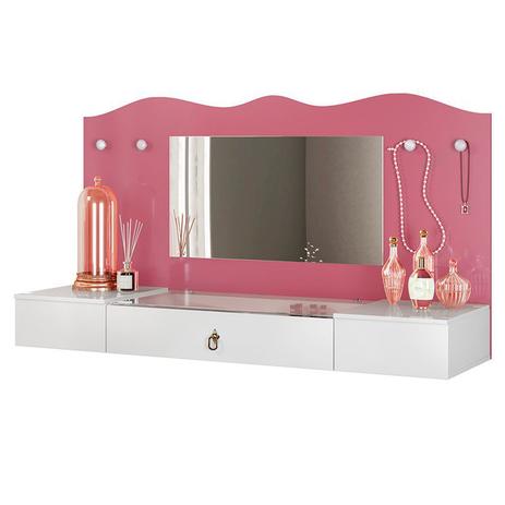 Penteadeira Suspensa com Espelho Vip Branco/Pink - Colibri é boa?
