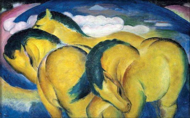 Pequenos Cavalos Amarelos - Franz Marc - Tela 60x96 Para Quadro - Santhatela é boa?