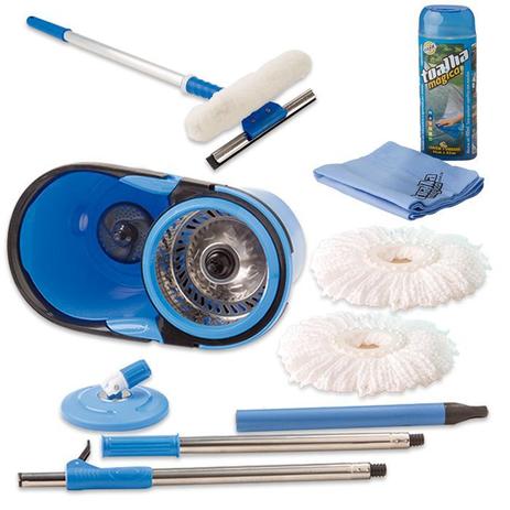 Perfect Mop Cesto Inox C/ 2 Refis Cabo 1,60Mts e Rodo Limpa Vidros, Toalha Mágica - Vendasshop utensilios de limpeza Menor preço em Perfect Mop Cesto Inox C/ 2 Refis Cabo 1,60Mts e Rodo Limpa Vidros, Toalha Mágica - Vendasshop utensilios de limpeza