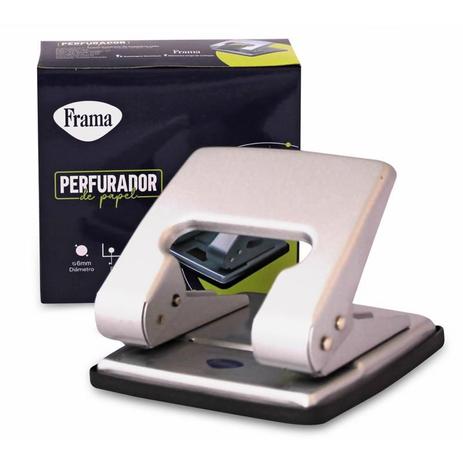 Perfurador de papel Metal Medio Prata P/20 Fls - Frama Menor preço em Perfurador de papel Metal Medio Prata P/20 Fls - Frama