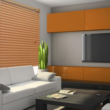 Persiana Horizontal Wood - 1,00x2,20m - Madeira Mel - Evolux Menor preço em Persiana Horizontal Wood - 1,00x2,20m - Madeira Mel - Evolux