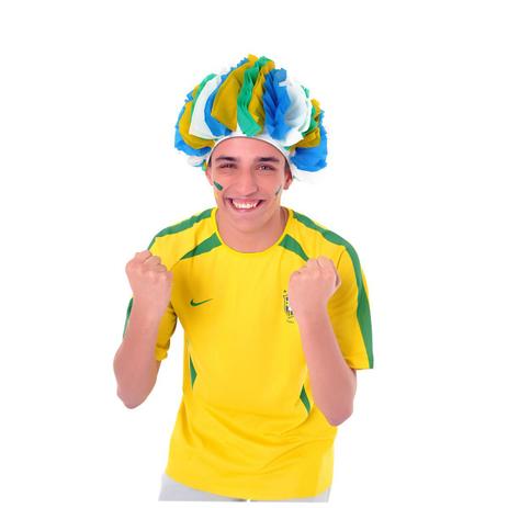 Peruca Maluca Brasil Colorido - Copa do Mundo -