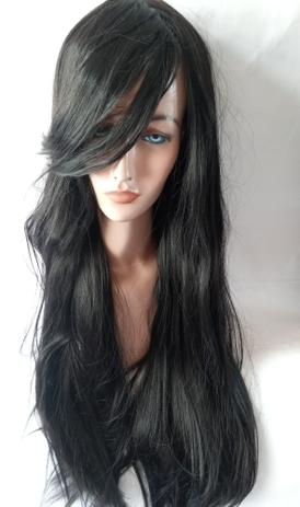 Peruca Wig castanho escuro 70 cm orgânica - Ms Cabelos