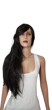 Peruca wig orgânica de 70 cm castanho - Ms Cabelos