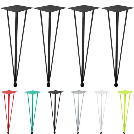 Pés Base de Mesa de Jantar Hairpin Legs 75cm - 04 unidades - Genus Móveis Menor preço em Pés Base de Mesa de Jantar Hairpin Legs 75cm - 04 unidades - Genus Móveis