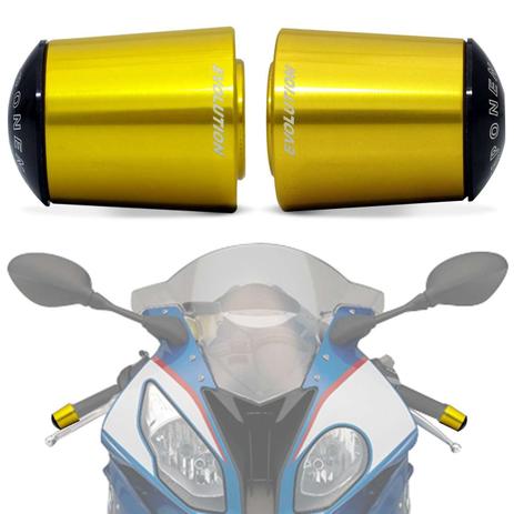 Peso de Guidão Esportivo para Moto BMW S1000 RR 2010 a 2015 Longracing Dourado - Evolution racing Menor preço em Peso de Guidão Esportivo para Moto BMW S1000 RR 2010 a 2015 Longracing Dourado - Evolution racing