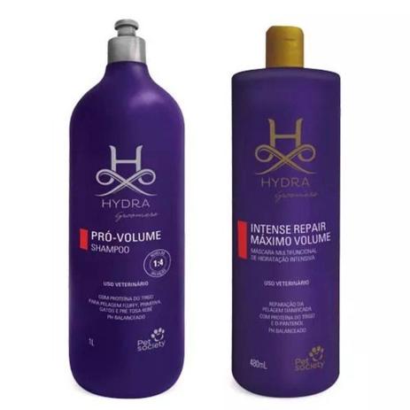 Pet Society Kit Volume 1 Shampoo Pro Volume 1 Lt E 1 Intense Repair Maximo Volume 480 Ml Menor preço em Pet Society Kit Volume 1 Shampoo Pro Volume 1 Lt E 1 Intense Repair Maximo Volume 480 Ml