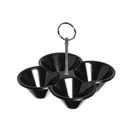 Petisqueira Requinte 4 Divisões com Haste Cromada Preto - Niquelart é boa?