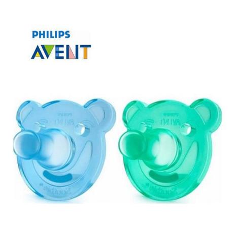 Philips Avent Soothie Chupeta Verde-Azul Ursinho (kit c/ 2) Menor preço em Philips Avent Soothie Chupeta Verde-Azul Ursinho (kit c/ 2)