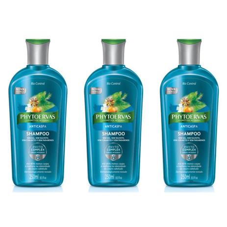 Phytoervas Anticaspa Shampoo 250ml (Kit C/03) Menor preço em Phytoervas Anticaspa Shampoo 250ml (Kit C/03)