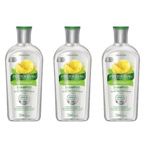 Phytoervas Antirresíduos Shampoo 250ml (Kit C/03) Menor preço em Phytoervas Antirresíduos Shampoo 250ml (Kit C/03)