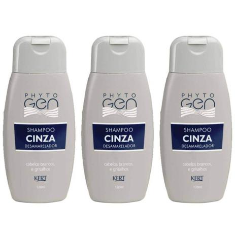 Phytogen Cinza Tonalizante Shampoo 120ml (Kit C/03) Menor preço em Phytogen Cinza Tonalizante Shampoo 120ml (Kit C/03)