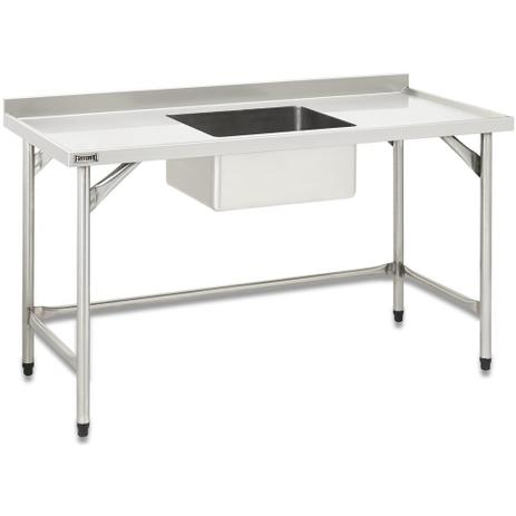 Pia 1,2 m Total Inox AISI 304 com cuba 50 x 40 x 25 cm Fritomaq Menor preço em Pia 1,2 m Total Inox AISI 304 com cuba 50 x 40 x 25 cm Fritomaq