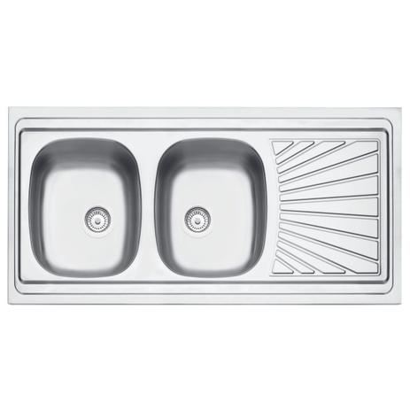 Pia aco inox 120x60 2cd perf tramontina Menor preço em Pia aco inox 120x60 2cd perf tramontina