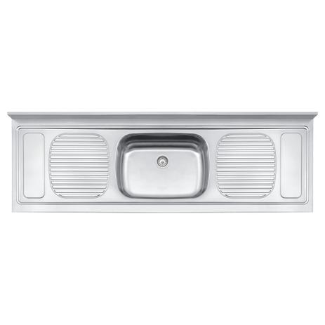 Pia aco inox 304 ba 180x60 1cc perf tramontina Menor preço em Pia aco inox 304 ba 180x60 1cc perf tramontina