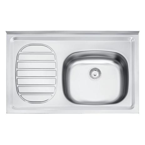 Pia aco inox 80x50 1cd standard tramontina Menor preço em Pia aco inox 80x50 1cd standard tramontina