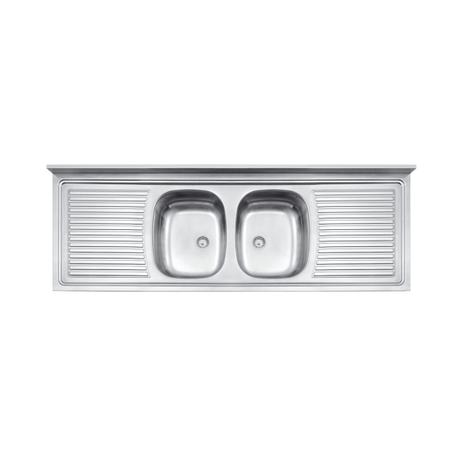 Pia aco inox ba 160x55 2cc perf tramontina Menor preço em Pia aco inox ba 160x55 2cc perf tramontina