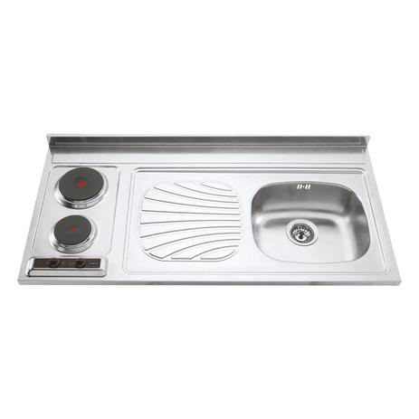 Pia Com Fogão Elétrico Aço Inox 220v 93723903 Tramontina Menor preço em Pia Com Fogão Elétrico Aço Inox 220v 93723903 Tramontina