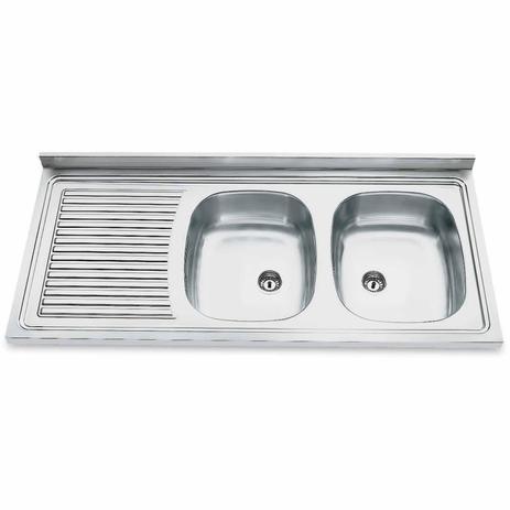 Menor preço em Pia de Apoio Dupla para Cozinha Tramontina Ribon 2C 34 DX Inox