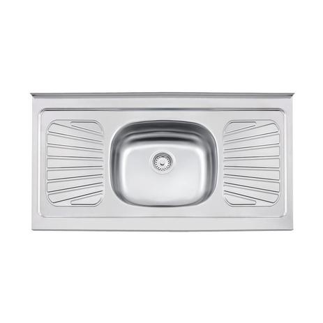 Pia de apoio em aco inox 105x52cm tramontina new raggi 40 Menor preço em Pia de apoio em aco inox 105x52cm tramontina new raggi 40