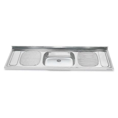 Menor preço em Pia de Apoio para Cozinha Tramontina Stratta 56 Plus sem Furo para Torneira 2,00m x 60cm Inox