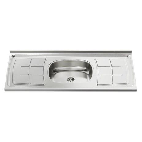 Pia de Cozinha com Cuba e Válvula Bali 120cm Aço Inox - Ghel Plus Menor preço em Pia de Cozinha com Cuba e Válvula Bali 120cm Aço Inox - Ghel Plus